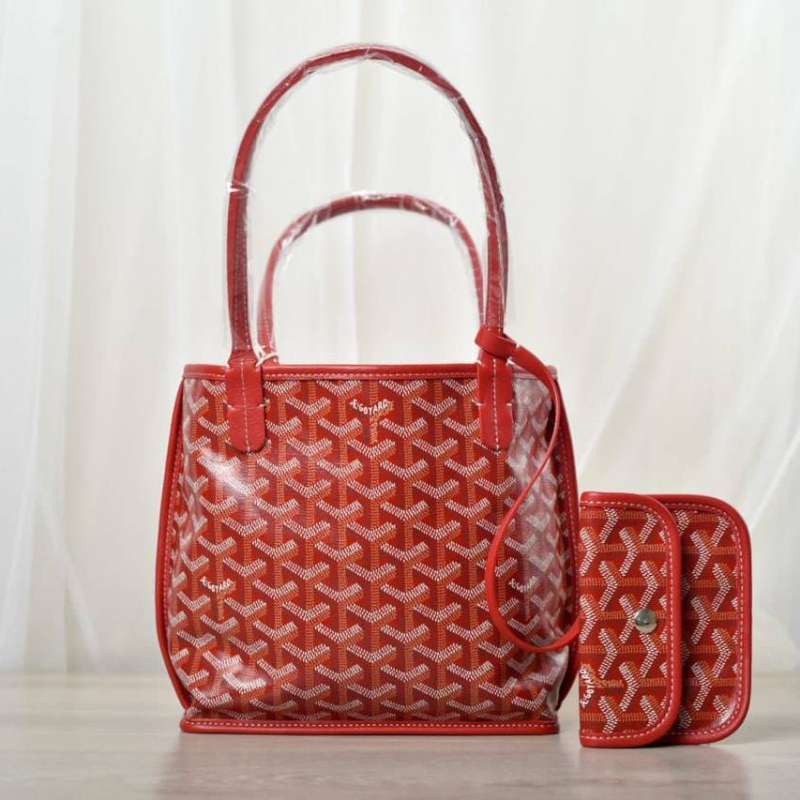 GOYARD MINI ANJOU ROUGE RED REVERSIBLE