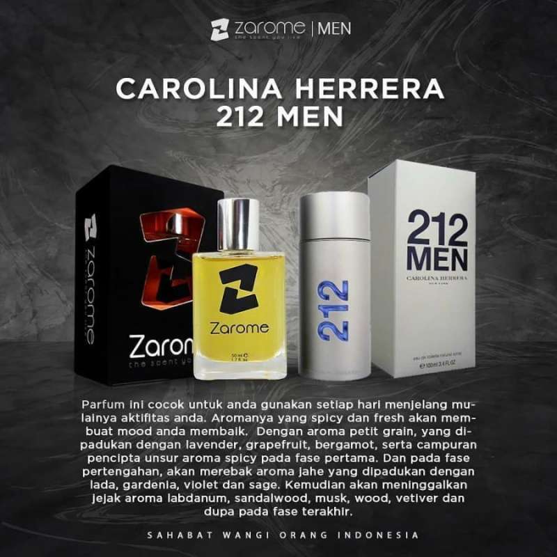 Jual Zarome Aroma 212 Men Di Seller Zaromeparfum.id Cibaduyut Wetan Kota Bandung Blibli