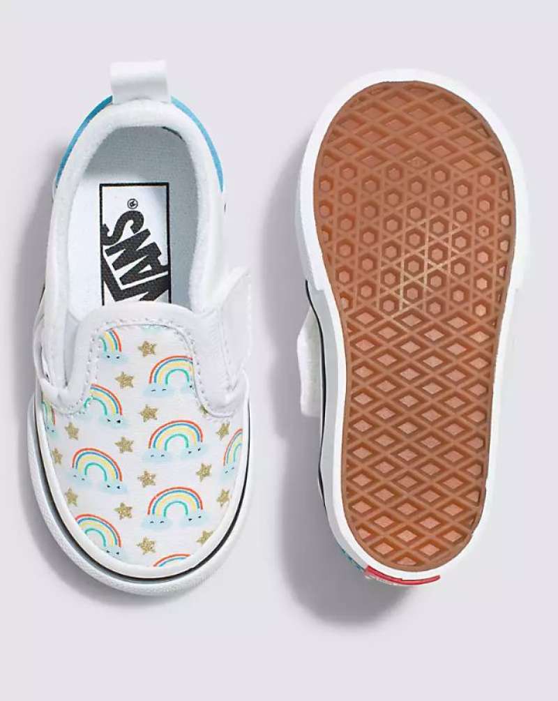 Rad rainbow slip on vans shop