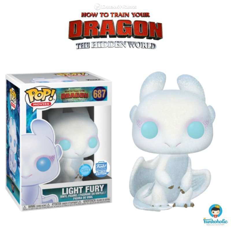 Promo Funko POP How to Train Your Dragon 3 Light Fury Glitter