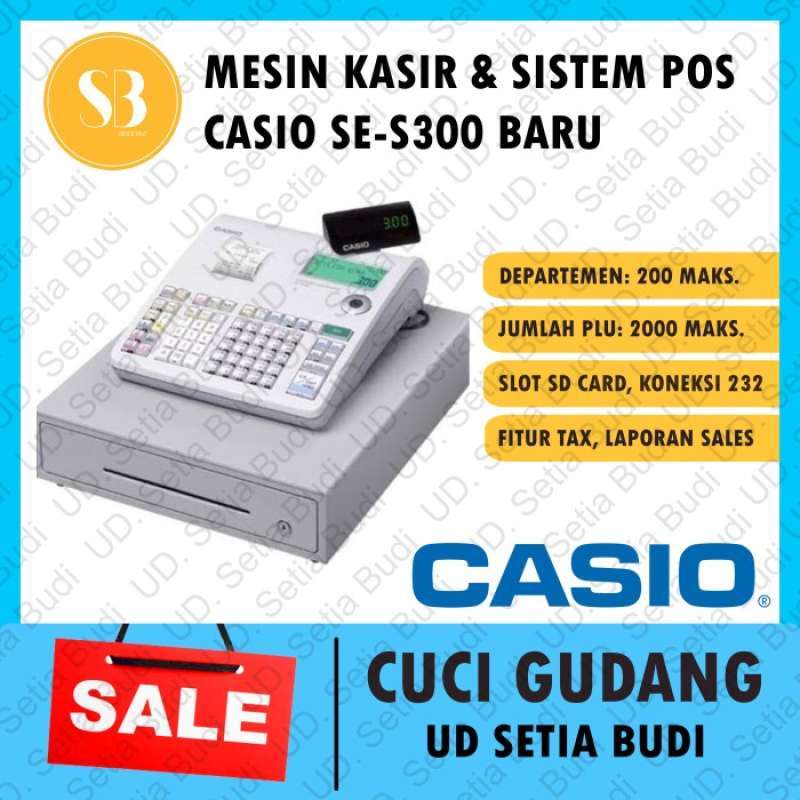 Mesin Kasir Dengan Pos Casio Se S300 2000 Plu Cash Register