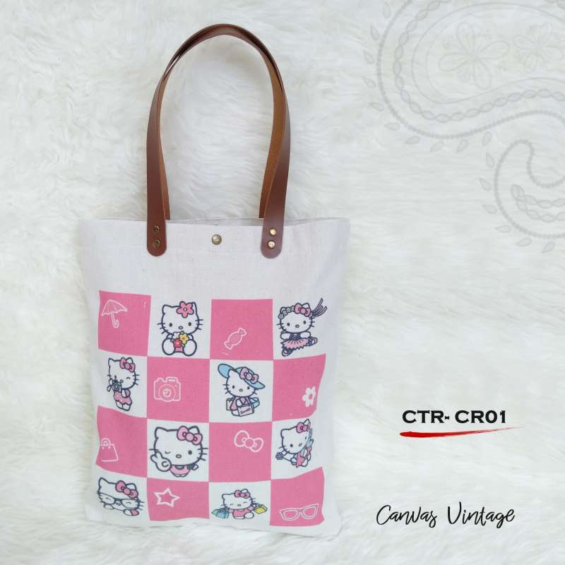 Vintage best sale canvas tas