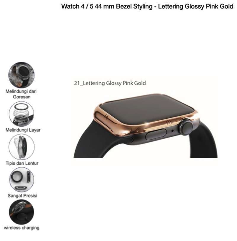 Jual Ringke Iwatch 44mm Bezel Styling Letter Glossy Pink