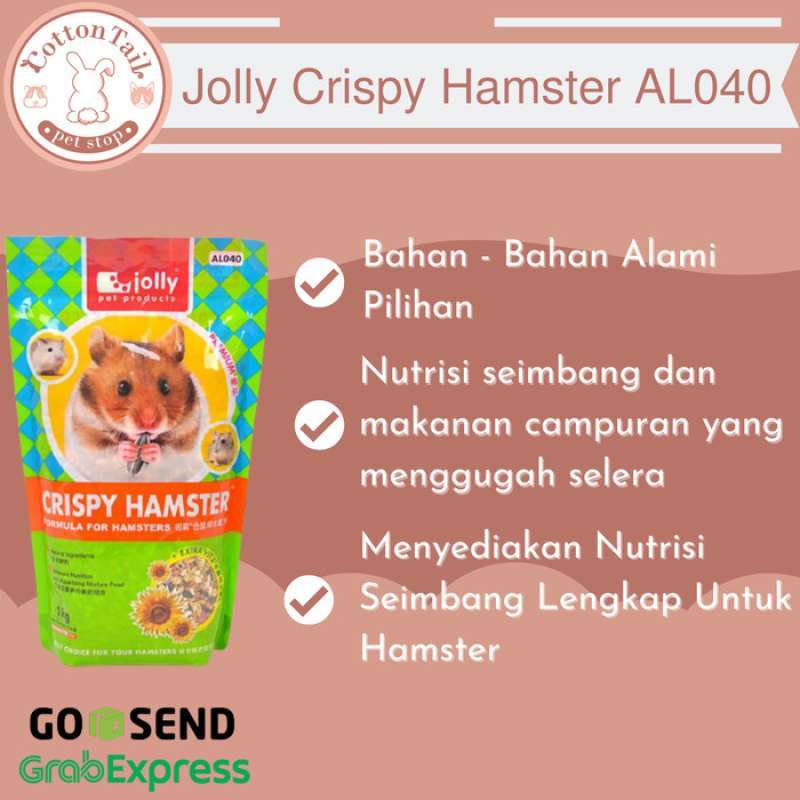 Jual HAMSTER FOOD JOLLY CRISPY HAMSTER 1KG MAKANAN HAMSTER SEHAT