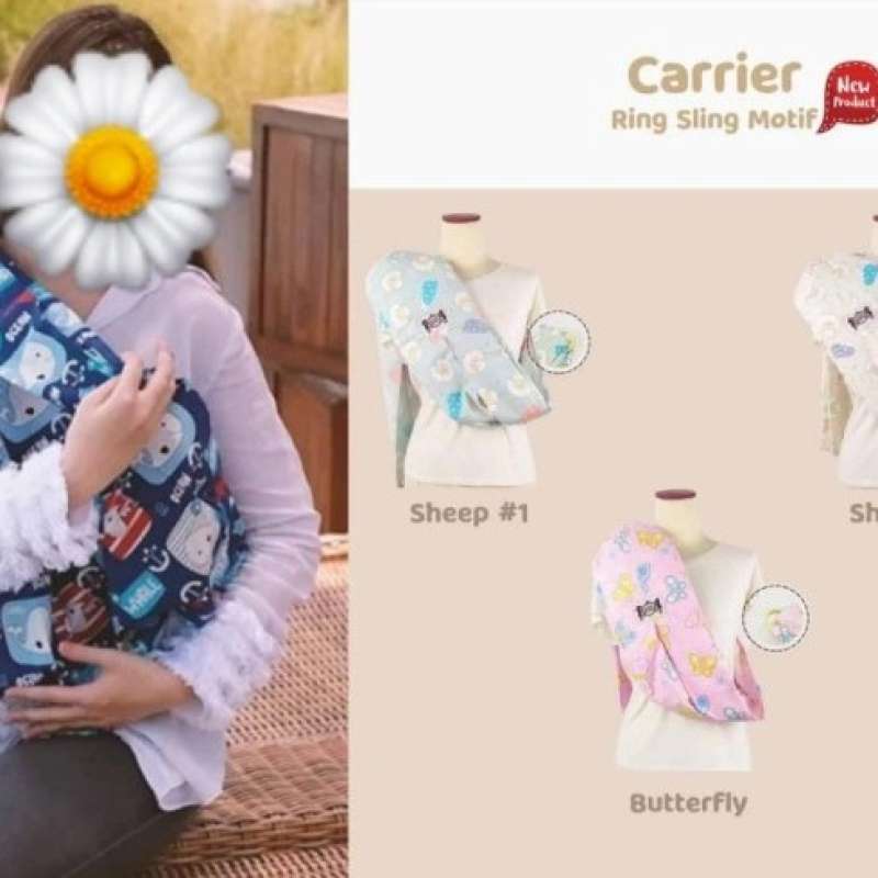 Promo Petite Mimi Ring Sling Gendongan Motif Diskon 23% Di - Main Image