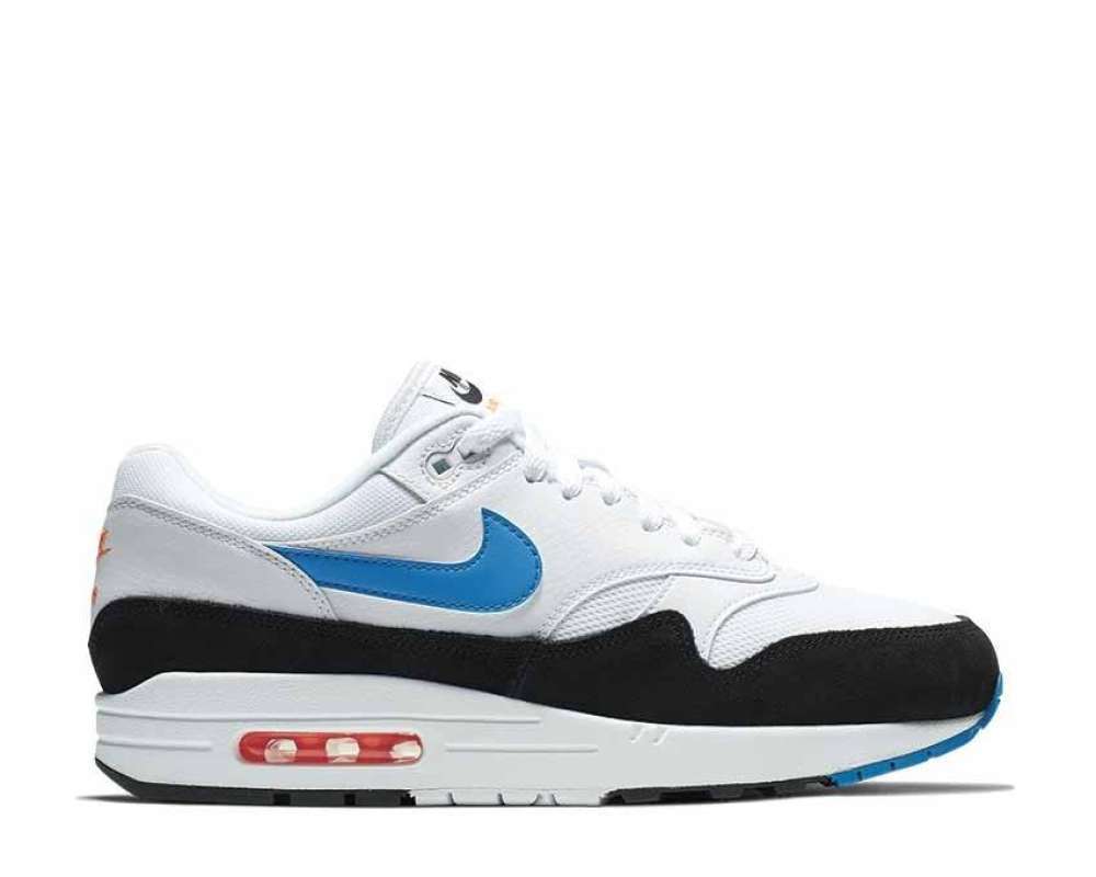 Nike air max 1 blue and orange sales