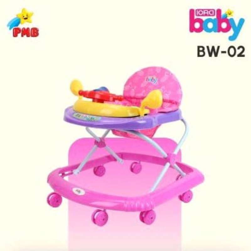 Promo Baby Walker Pmb Series Iora Bw 02.pink merah bru.alat Bantu