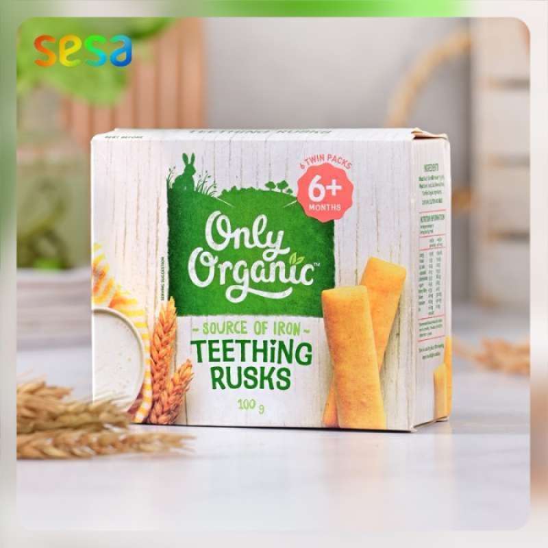 Promo Only Organic Teething Rusk 100 G Snack Bayi Diskon 23
