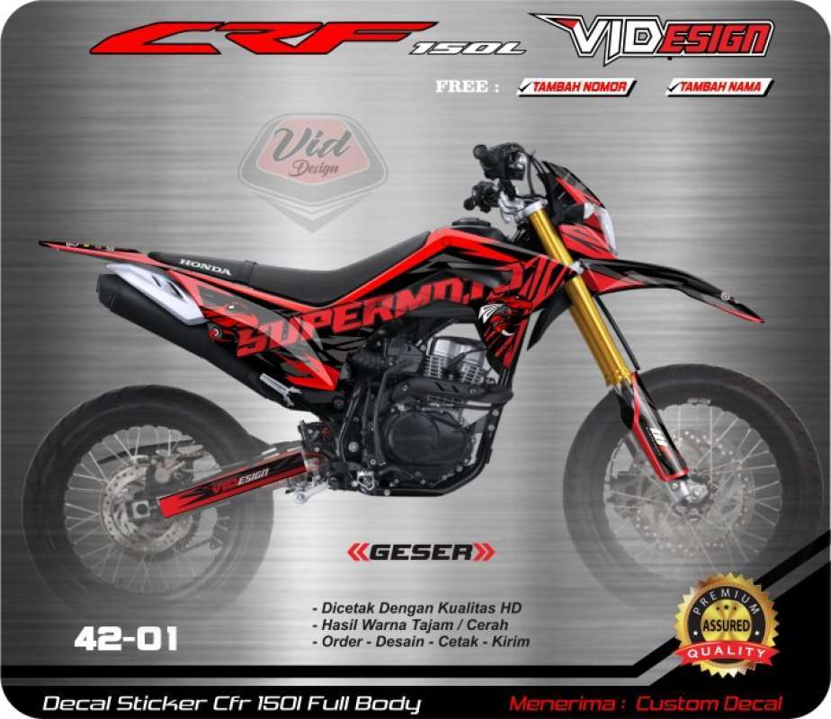 Promo Stiker Honda Crf 150 L Decal Otomotif Aksesoris Supermoto