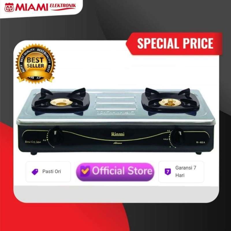 Jual Kompor Gas Rinnai RI602E RI 602E Gas cooker 2tungku di Seller MIAMI  ELEKTRONIK Official Store - Miami Elektronik Jemursari | Blibli