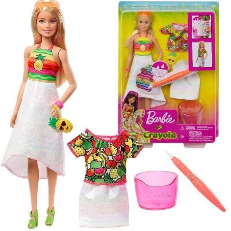 Barbie crayola sale rainbow fruit surprise