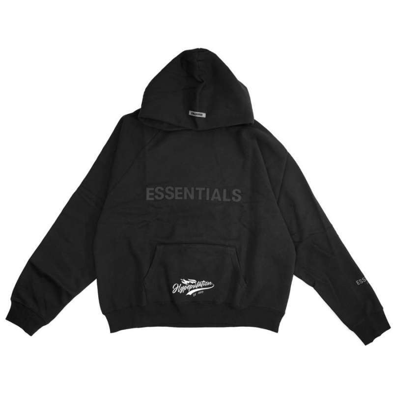 Jual FOG Fear of God Essentials Black Hoodie ORIGINAL S di