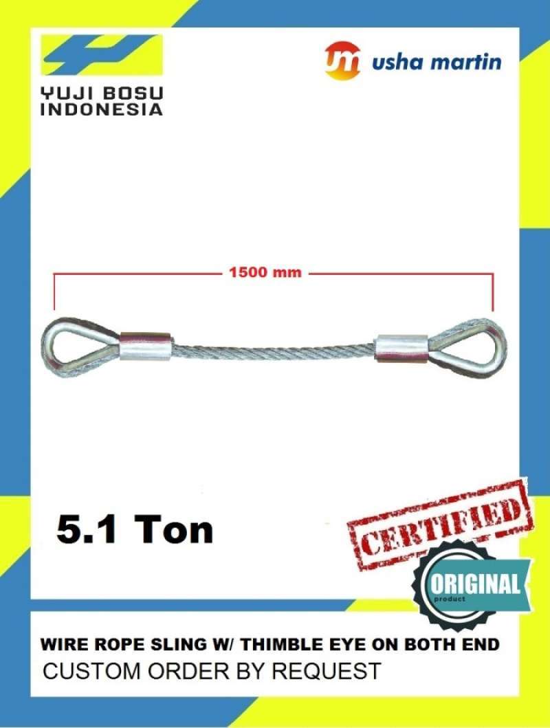 Promo Wire Rope Sling Thimble Eye On Both End, 20mm X 1,5 Meter Cap. 5,1  Ton Diskon 23% Di Seller Meepo - Tegal Alur, Kota Jakarta Barat