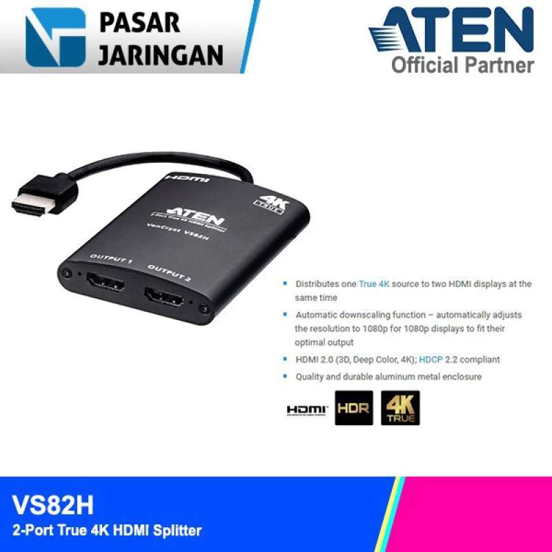 Promo Aten Vs82H 2 Port True 4K Hdmi Splitter Diskon 23 di Seller