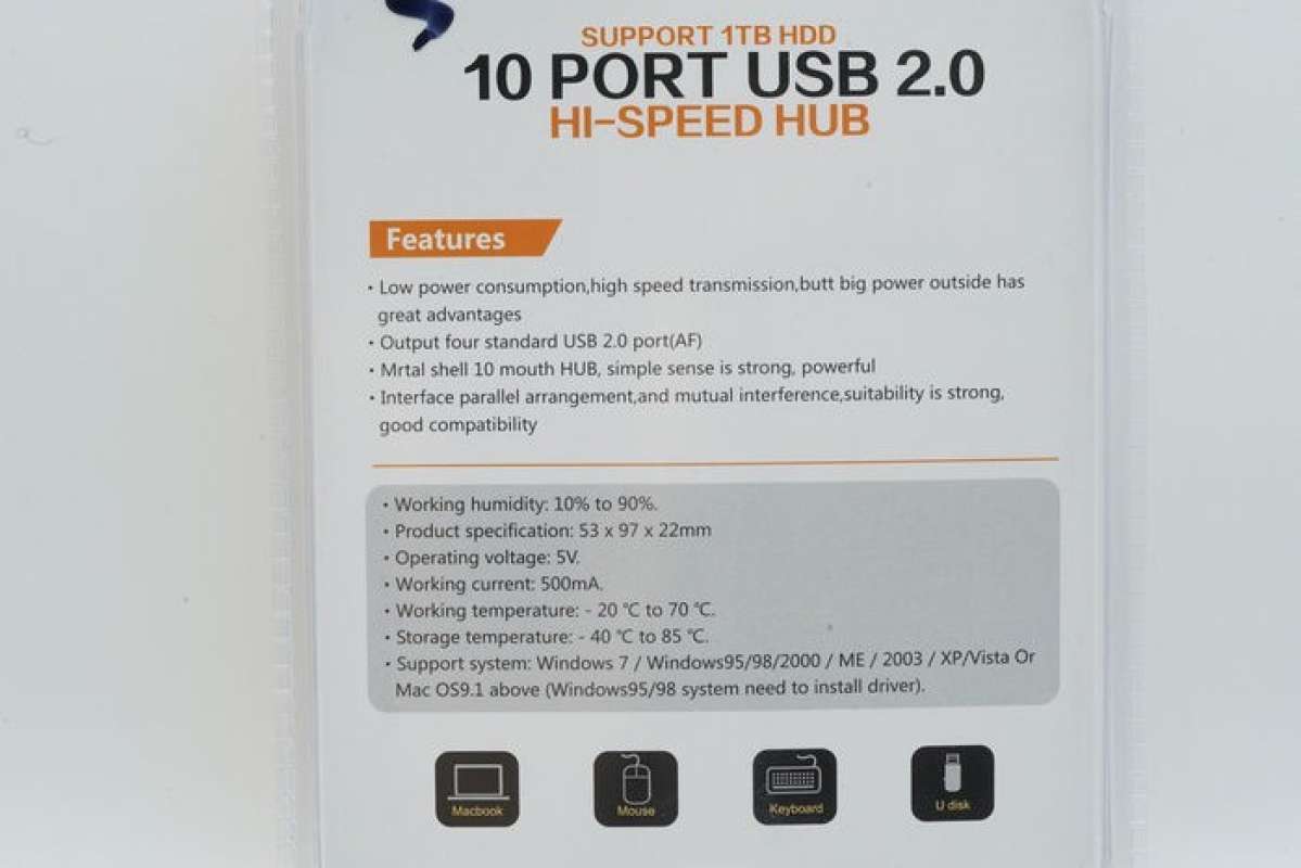 10 Ports Usb Hub Support 1Tb