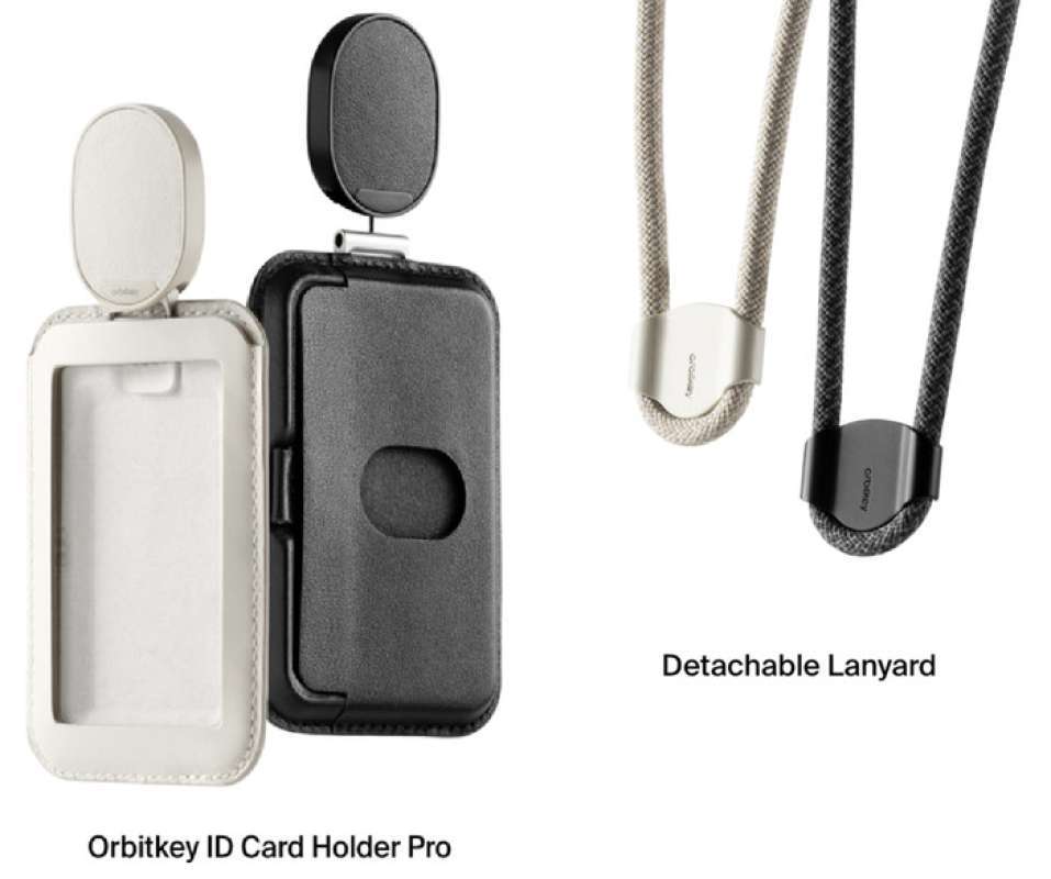 Orbitkey ID Card Holder Pro with Lanyard Black