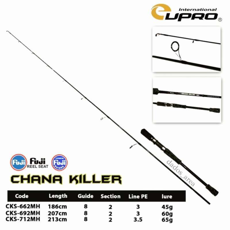 Promo Joran Eupro Channa Killer Cks 662Mh 692Mh 712Mh Spinning Rod
