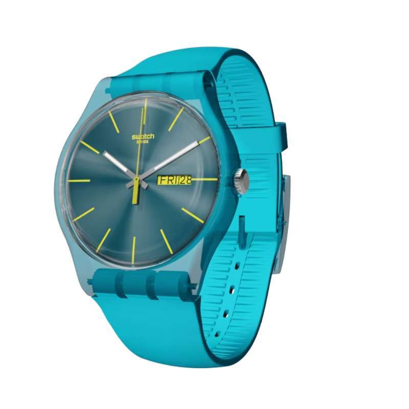 Jual SWATCH SUOL700 JAM TANGAN SWATCH TURQUOISE REBEL UNISEX