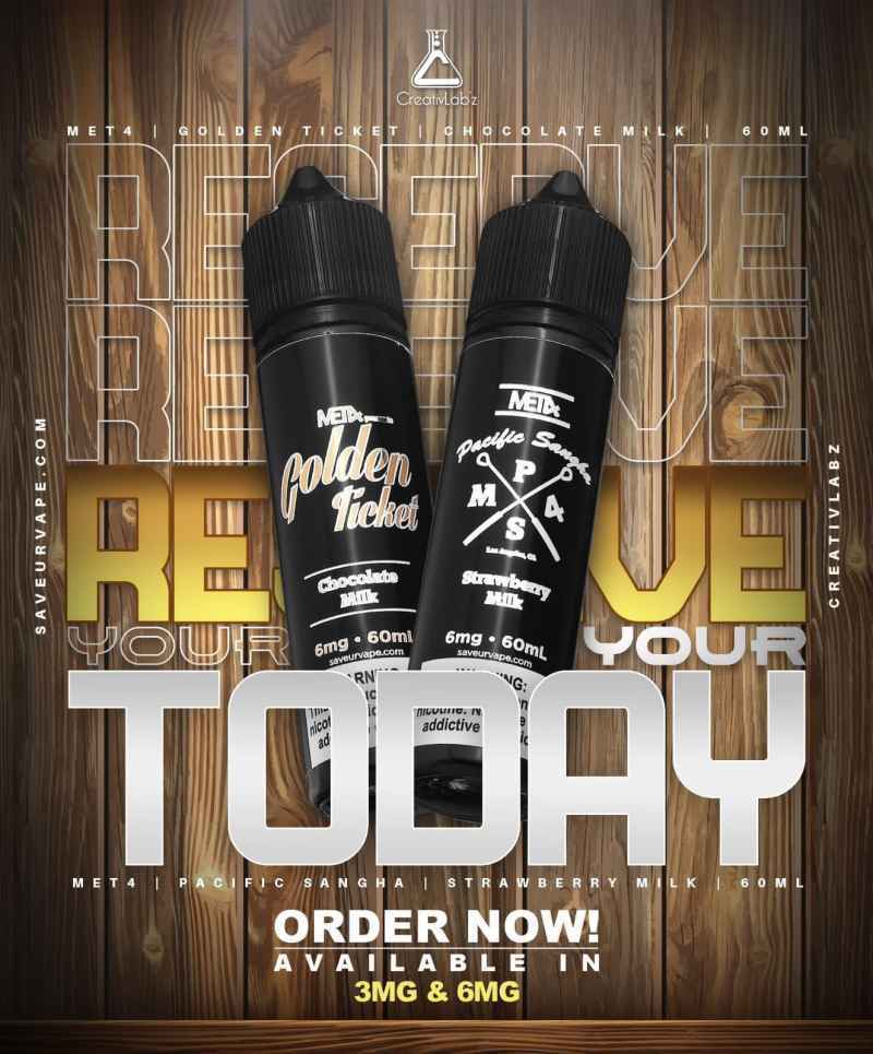 golden ticket vape juice Met4 Vapor - Golden Ticket - 60ml main image 1