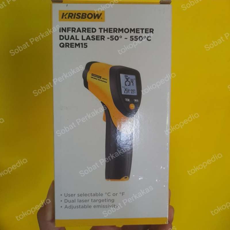 thermometer gun infrared krisbow 50 to 550 C