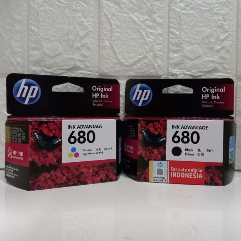 Promo Tinta Cartridge Hp 680 Black Dan 680 Color Original Hp 2135