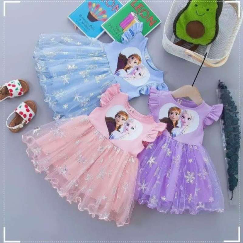 Promo Dress anak perempuan import frozen elsa rok tutu Elsa baju