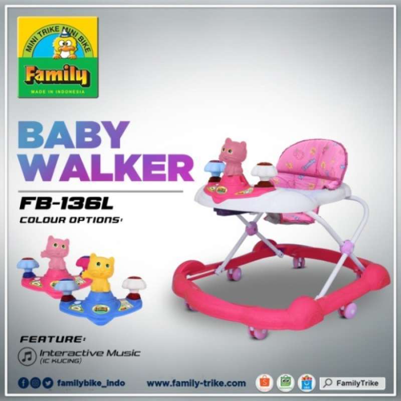 Promo Baby Walker Family 136 Roda Buat Berjalan Bayi Family Box
