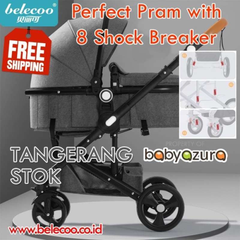 Promo FREE ONGKIR original stroller belecoo 2019 frame black