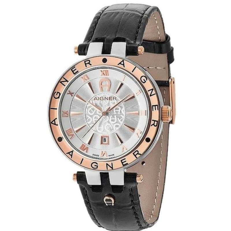 Promo AIGNER A35135 Murano Jam Tangan Pria Silver Rose Swiss