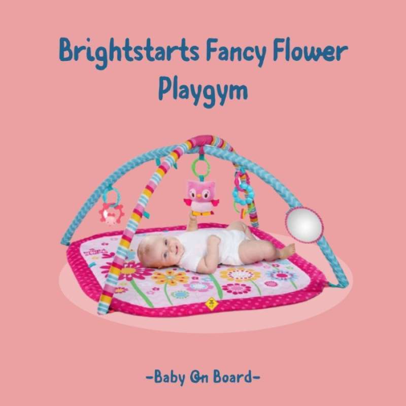 Bright starts fancy flowers activity gym top