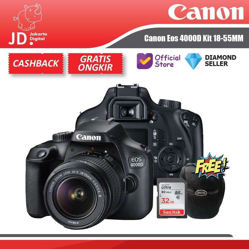 Jual Canon Eos 4000d Kit 18-55 Mm Canon Eos 4000d Paket Paket