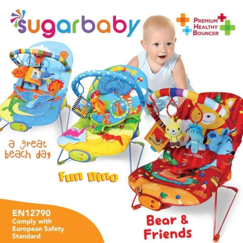 Sugar Baby Bouncer Premium Healthy Boncer Bayi Murah Kursi Getar Bayi