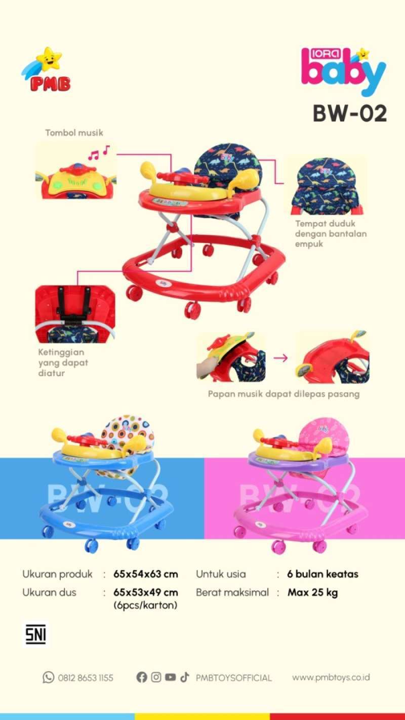 Promo BABY WALKER IORA BABY BW Series BW02 Diskon 5 di Seller