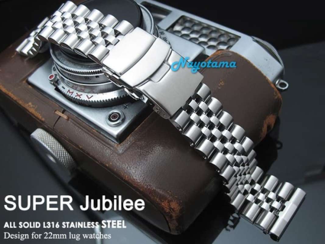 Jual 22mm Rantai MILTAT Super Jubilee Straight End Solid Stainless