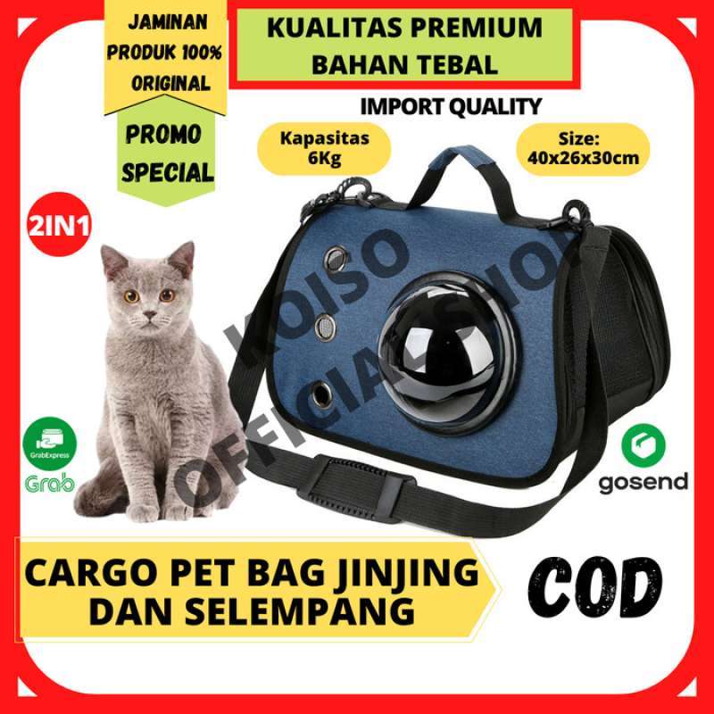 Tas Kucing Kargo Jinjing Murah Praktis Pet Travel Bag Pet Carrier