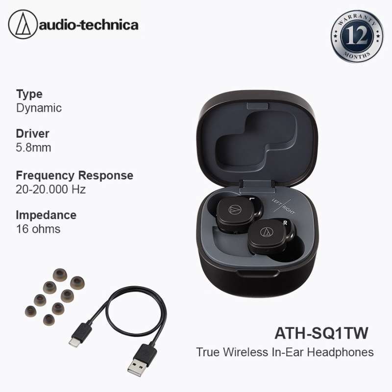 Promo Audio Technica ATH SQ1TW Wireless Earbuds SQ1 TW SQ 1 TWS