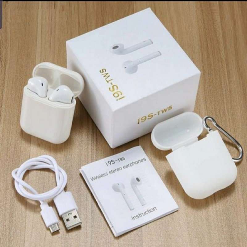 Cara ngecas headset online bluetooth i9s tws