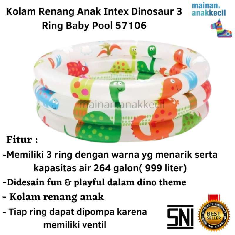 Intex dinosaur 3 ring baby pool sale