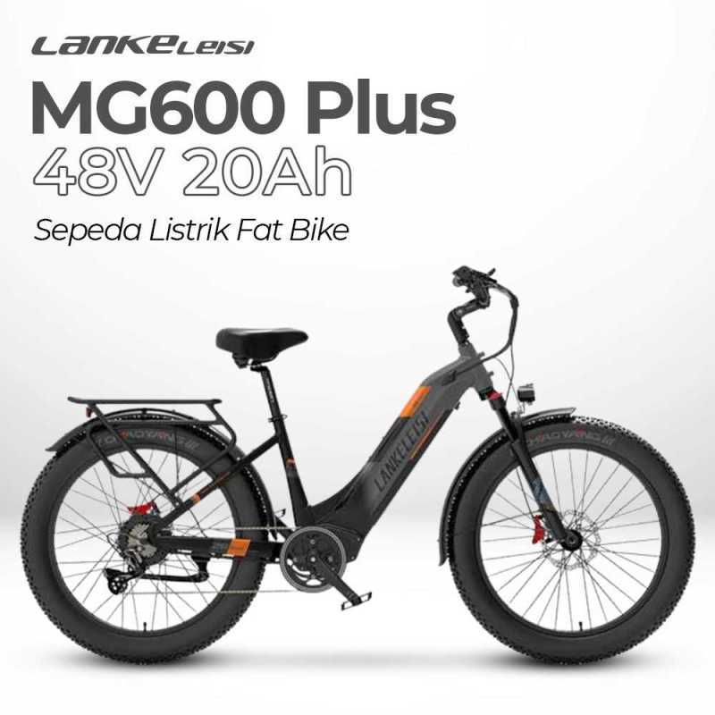 Promo Terbatas Lankeleisi Sepeda Listrik Fat Bike Tire 26X4 Inch 48V 20Ah With Saddle Mg600 Plus