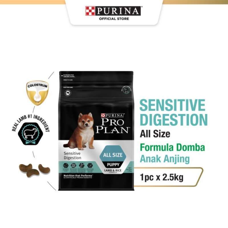 Promo PRO PLAN Dog Puppy Sensitive Digestion All Size Lamb Rice