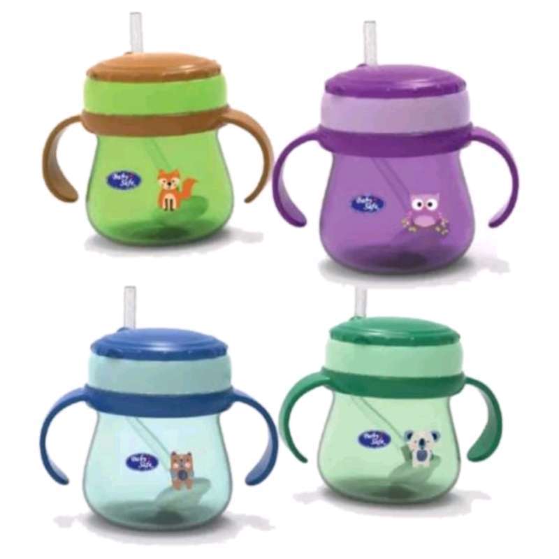 Baby Safe Training Cup with Straw JP019 Gelas Bayi Sedotan Lentur Ada Pemberatnya