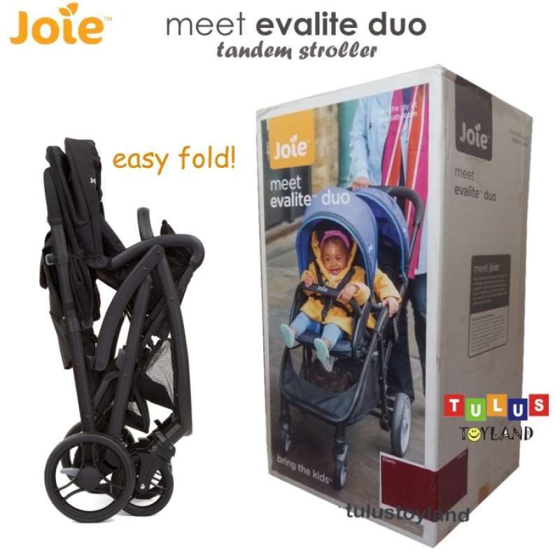 Promo Joie Evalite Duo Cherry Tandem Stroller New Coal Diskon 3