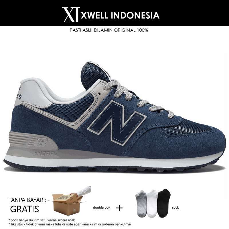 SEPATU NEW BALANCE 574 CLASSIC CORE NAVY ORIGINAL ML574EVN