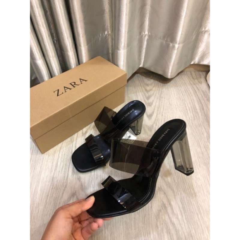 Jual Sepatu Zara Vinyl High Heels Wanita Original Branded Store NG611 -  Black, 35 - Jakarta Barat - Heelstic | Tokopedia
