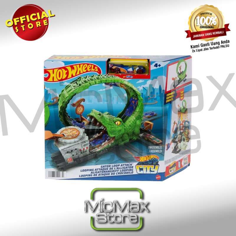 Jual Hot Wheels Hotwheels Track Set Gator Loop Attack Playset