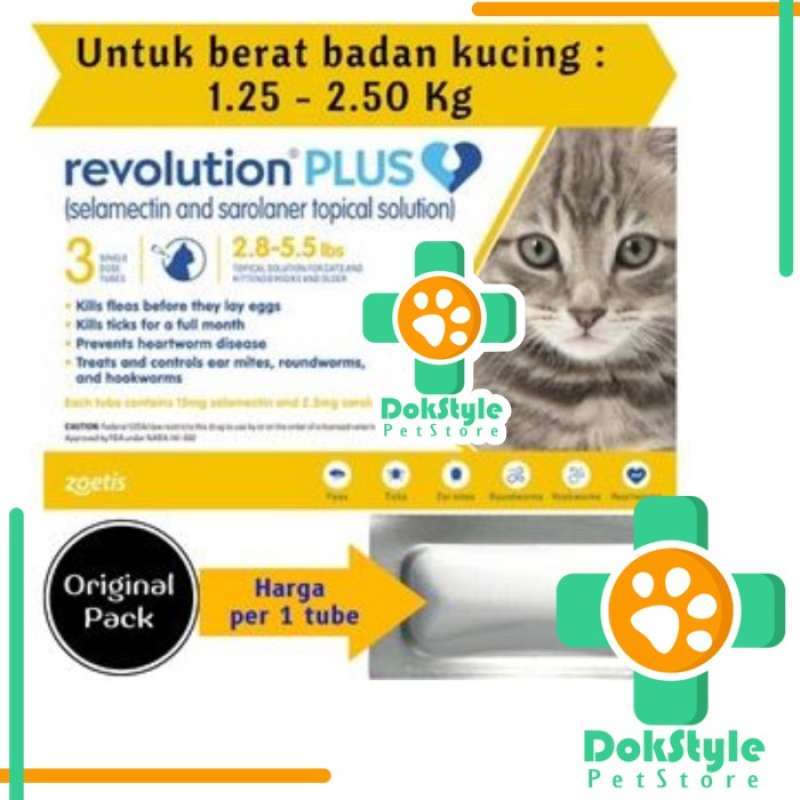 Promo Obat Kutu Kucing Revolution Plus Kitten 1 2 5Kg Original