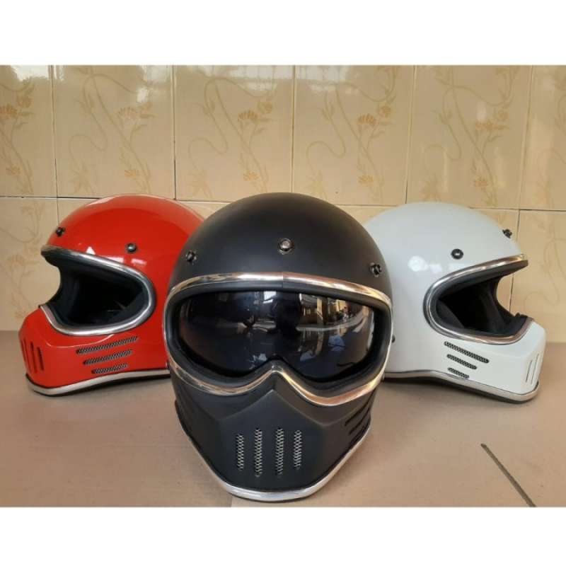 Helm retro top full face custom