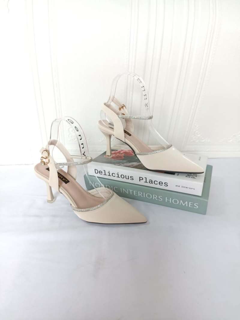 Jual Genny Ankle Strap Heels Wanita Tinggi Hak 7 cm 1042013 39