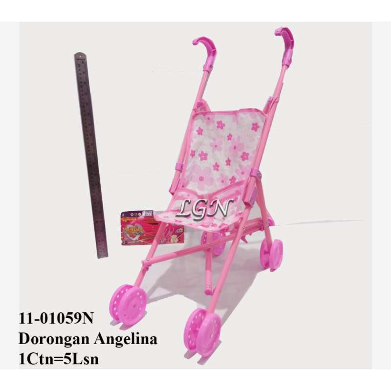 Mainan Anak Stroller Bayi Dorongan Boneka Kereta Dorong Lipat angelina 11 01059N 05039 886 9b