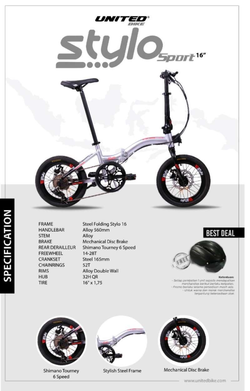 United folding bike stylo on sale 16 inch